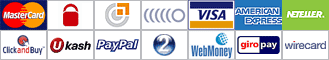 Paysafecard, MoneyBookers, PayPal, Wirecard, Visa, Mastercard